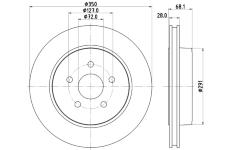 Brzdový kotouč HELLA PAGID 8DD 355 120-911