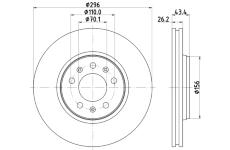 Brzdový kotouč HELLA PAGID 8DD 355 122-371