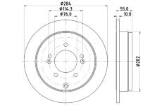 Brzdový kotouč HELLA PAGID 8DD 355 122-291