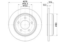 Brzdový kotouč HELLA PAGID 8DD 355 122-361