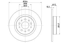 Brzdový kotouč HELLA PAGID 8DD 355 120-931
