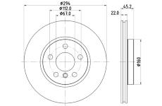 Brzdový kotouč HELLA PAGID 8DD 355 122-651