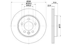 Brzdový kotouč HELLA PAGID 8DD 355 125-571