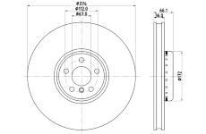 Brzdový kotouč HELLA PAGID 8DD 355 126-461