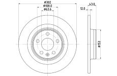 Brzdový kotouč HELLA PAGID 8DD 355 126-991