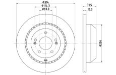 Brzdový kotouč HELLA PAGID 8DD 355 131-881