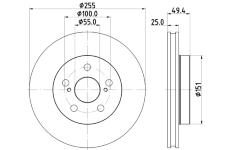 Brzdový kotouč HELLA PAGID 8DD 355 131-911
