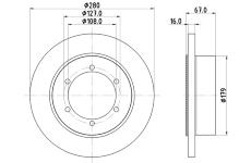 Brzdový kotouč HELLA PAGID 8DD 355 134-881