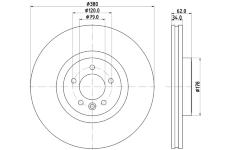 Brzdový kotouč HELLA PAGID 8DD 355 132-951