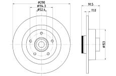 Brzdový kotouč HELLA PAGID 8DD 355 133-241