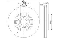 Brzdový kotouč HELLA PAGID 8DD 355 133-051