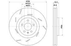 Brzdový kotouč HELLA PAGID 8DD 355 134-361