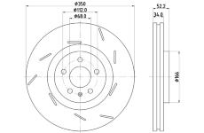 Brzdový kotouč HELLA PAGID 8DD 355 134-351