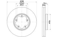 Brzdový kotouč HELLA PAGID 8DD 355 133-161