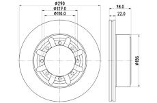 Brzdový kotouč HELLA PAGID 8DD 355 133-321