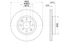 Brzdový kotouč HELLA PAGID 8DD 355 134-691
