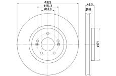 Brzdový kotouč HELLA PAGID 8DD 355 134-721