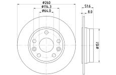 Brzdový kotouč HELLA PAGID 8DD 355 134-781