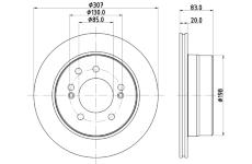 Brzdový kotouč HELLA PAGID 8DD 355 134-921