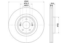 Brzdový kotouč HELLA PAGID 8DD 355 134-871