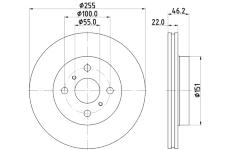 Brzdový kotouč HELLA PAGID 8DD 355 134-981