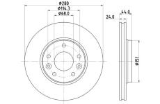 Brzdový kotouč HELLA PAGID 8DD 355 135-091