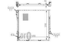 Chladič, chlazení motoru ABAKUS 004-017-0025-B