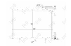 Kondenzátor, klimatizace ABAKUS 017-016-0032