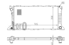 Chladič, chlazení motoru ABAKUS 017-017-0034-B