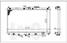 Chladič, chlazení motoru ABAKUS 018-017-0012-B