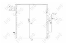 Kondenzátor, klimatizace ABAKUS 023-016-0010