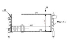 Chladič, chlazení motoru ABAKUS 037-017-0055