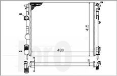 Chladič, chlazení motoru ABAKUS 042-017-0010
