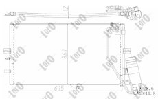 Kondenzátor, klimatizace ABAKUS 044-016-0007