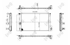 Chladič, chlazení motoru ABAKUS 051-017-0053-B