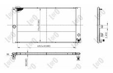Chladič, chlazení motoru ABAKUS 052-017-0012-B
