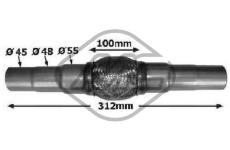 Prużný diel výfuku Metalcaucho 02045