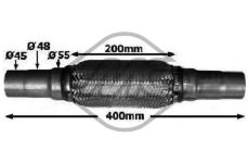 Prużný diel výfuku Metalcaucho 02047