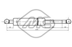 Plynová vzpera, kapota motora Metalcaucho 46860