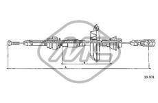 Lanko plynu Metalcaucho 80601