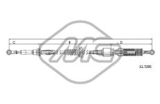 Tazne lanko, rucni prevodovka Metalcaucho 80739