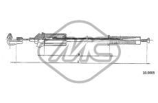 Plynové lanko Metalcaucho 80898