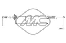 Plynové lanko Metalcaucho 80899