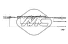 Tazne lanko, ovladani spojky Metalcaucho 81101