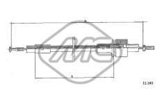 Tazne lanko, ovladani spojky Metalcaucho 81663