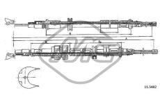 Tazne lanko, parkovaci brzda Metalcaucho 81778