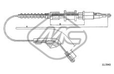 żażné lanko parkovacej brzdy Metalcaucho 82518