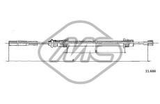 żażné lanko parkovacej brzdy Metalcaucho 83037