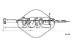 Hřídel tachometru Metalcaucho 83661