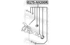 Sada na opravy, brzdový třmen FEBEST 0175-NX200R